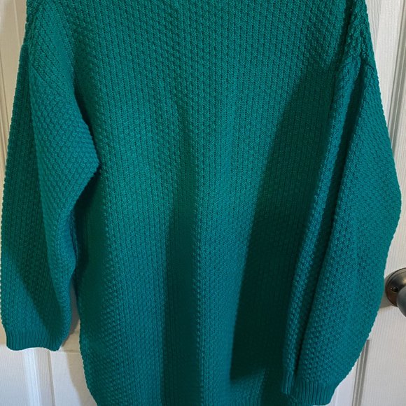 VINTAGE: Hunters Run Teal Green Sweater - Picture 3 of 3